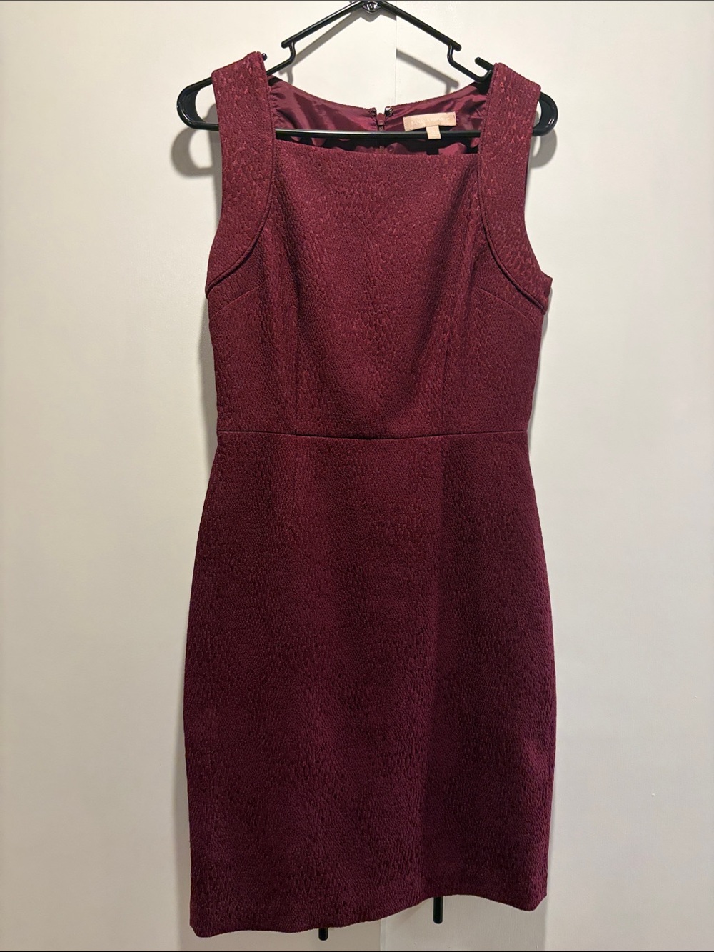 Banana Republic Wine Textured Sleeveless Sheath Dress